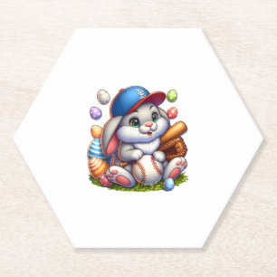 Osterhasen Baseball Rabbit Ostereier Baseball Untersetzer