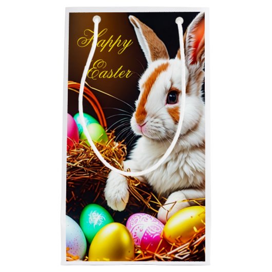 Osterhasen Basket & Eier Kleine Geschenktüte (Vorderseite)