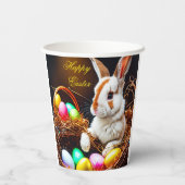 Osterhasen Basket & Eier Pappbecher (Rückseite)