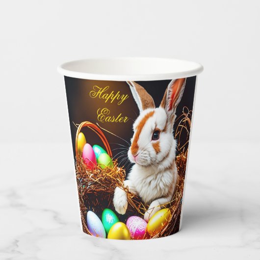 Osterhasen Basket & Eier Pappbecher (Rückseite)