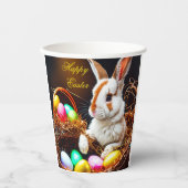 Osterhasen Basket & Eier Pappbecher (Vorderseite)