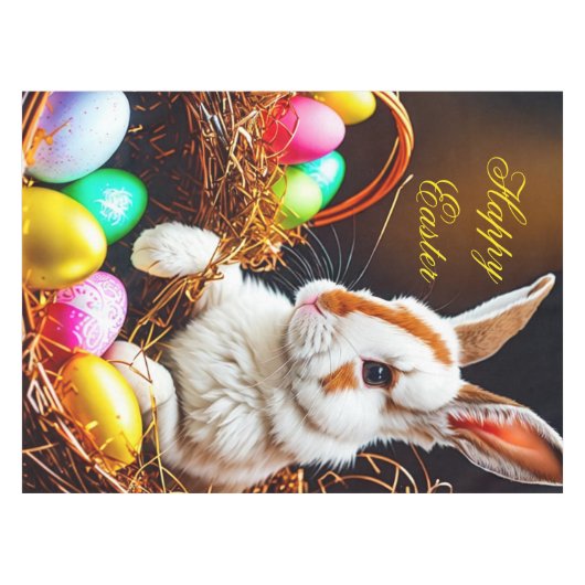 Osterhasen Basket & Eier Tischdecke (Vorderseite (Horizontal))