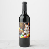 Osterhasen Basket & Eier Weinetikett (Vorderseite)