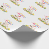 Osterhasen-Bastelaufkleber Geschenkpapier (Ecke)