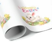 Osterhasen-Bastelaufkleber Geschenkpapier (Rolleneckpunkt)