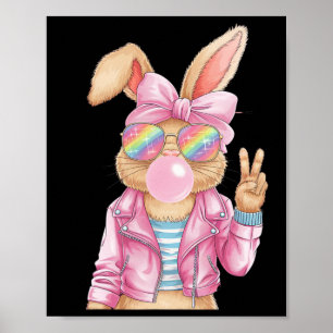 Osterhasen Blasen Blase Happy Ostersonne Coq Poster