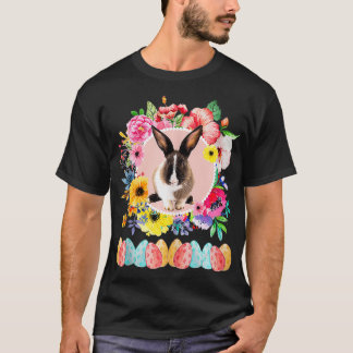 Osterhasen Blume Ei Hunt Realistisches Kaninchen N T-Shirt