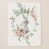 Osterhasen-Blumen Sherpadecke (Vorderseite)