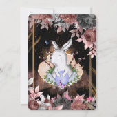 Osterhasen, Blumensträuße Ei Einladung (Rückseite)