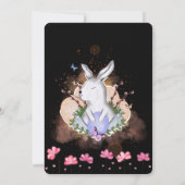 Osterhasen, Blumensträuße Ei Einladung (Rückseite)