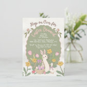 Osterhasen Brunch Egg Hunt Party Einladung (Stehend Vorderseite)