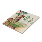 Osterhasen-Buntes-Eier-Baum Fliese (Seite)