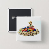 Osterhasen Candy Nest Button (Vorne & Hinten)