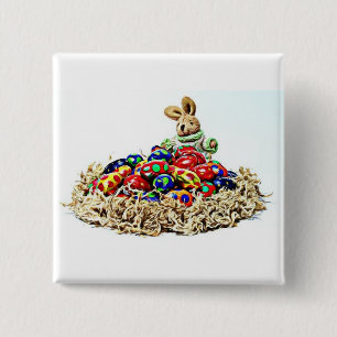 Osterhasen Candy Nest Button