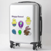 Osterhasen Chick Eggs Laser Cut Vinyl Aufkleber (Koffer)
