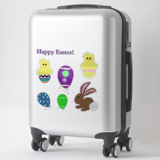 Osterhasen Chick Eggs Laser Cut Vinyl Aufkleber (Koffer)