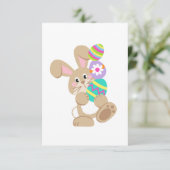 Osterhasen, die Eier tragen Design 3,5" x 5" Einladung (Stehend Vorderseite)