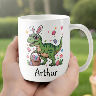 Osterhasen-Dinosaurier-Tasse mit individuellem Nam Kaffeetasse
