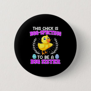 Osterhasen-Ei-Erwartung Baby-Illustration Button