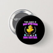 Osterhasen-Ei-Erwartung Baby-Illustration Button (Vorne & Hinten)