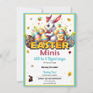 Osterhasen & Eier Fotografie Minis Mini Flyer Einladung