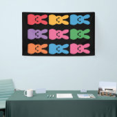 Osterhasen-Eier Kariert Leopard Banner (Messeveranstaltung)