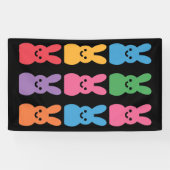 Osterhasen-Eier Kariert Leopard Banner (Horizontal)