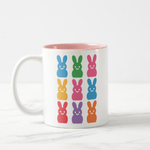 Osterhasen-Eier Karo Leopard Zweifarbige Tasse