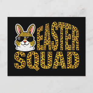 Osterhasen-Eier-Karo-Leoparden-T-Shirt  Feiertagspostkarte