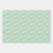 Osterhasen Eier & Kreuze Farbige Muster Geschenkpapier Set (Vorderseite)