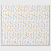Osterhasen, Eier und Küken in Pastell Geschenkpapier (Flach)