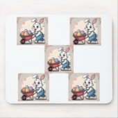 Osterhasen-Eier und Rollkarren Mousepad (Vorne)