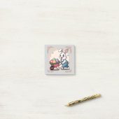 Osterhasen-Eier und Rollkarren Post-it Klebezettel (Auf Schreibtisch)