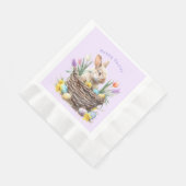 Osterhasen-Eierkorb Frühhlingstulpen Serviette (Ecke)