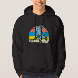 Osterhasen Eishockey Retro Sport Männer W Hoodie