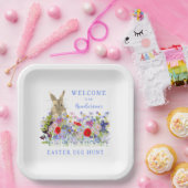 Osterhasen Eizelljagd Flora Willkommen Pappteller (Party)