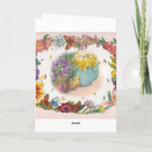 Osterhasen-englischer Hütten-Frühling Feiertagskarte (Rückseite)