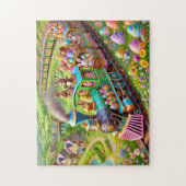 Osterhasen-Express-Frühlingszug-Abenteuer Puzzle (Vertikal)