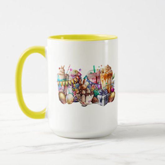 Osterhasen Extravagante Kaffeetrinks Tasse (Links)