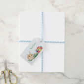 Osterhasen, farbenfrohe Eier und daisy Geschenkanhänger (Mit Garn)