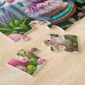 Osterhasen-Feier Wald Abendparty Puzzle (Seite)
