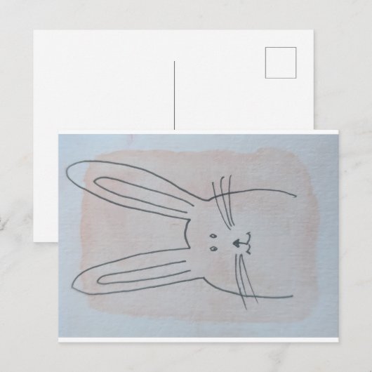 Osterhasen Feiertagspostkarte (Vorne/Hinten)