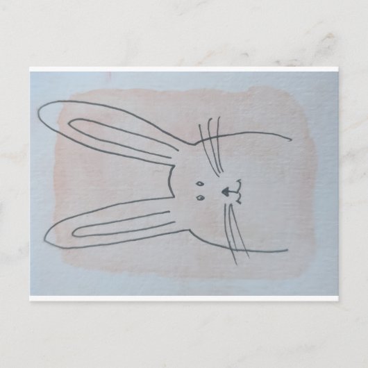 Osterhasen Feiertagspostkarte (Vorderseite)