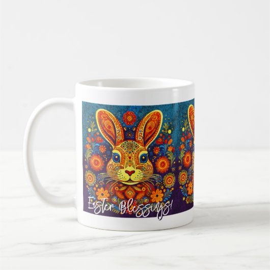 Osterhasen - Folklorekunst - Ostern Kaffeetasse (Links)