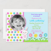 Osterhasen Foto Geburtstagsparty Einladungen (Vorne/Hinten)