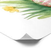 Osterhasen-Frühlingsblumenposter Poster (Ecke)