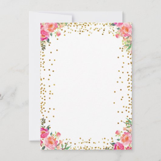 Osterhasen-Geburtstags-Blumeneinladung Einladung (Rückseite)