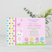 Osterhasen Geburtstagsparty Einladungen (Stehend Vorderseite)