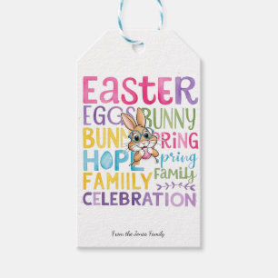 Osterhasen-Geschenk-Anhänger, personalisierter Eas Geschenkanhänger