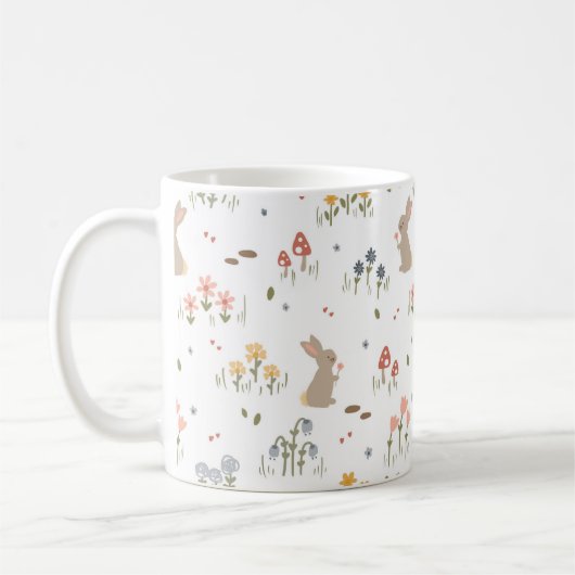 Osterhasen-Geschenk Kinder Kaffee Tasse Wildblumen (Links)